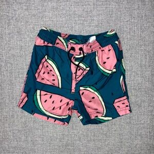 Tea 12-18m VGUC Kids Teal Watermelon Print Swim Trunks EUC